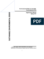 Environmental Ethics in The Built Environment (3678) : Supplementary Material Spring, 2021