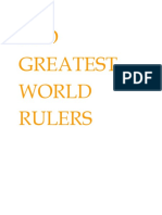 5OO Greatest World Rulers