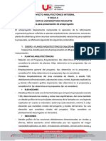 Proyecto Arquitectónico Integral 9 Ciclo A Campus Universitario Ricaurte Guía para Presentación de Anteproyecto