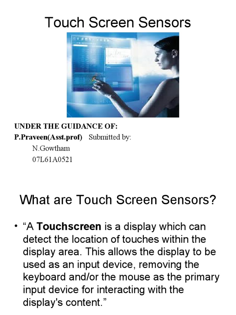 Understanding Touch Screen Sensors | PDF | Touchscreen | Manufactured Goods