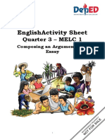 Englishactivity Sheet: Quarter 3 - Melc 1
