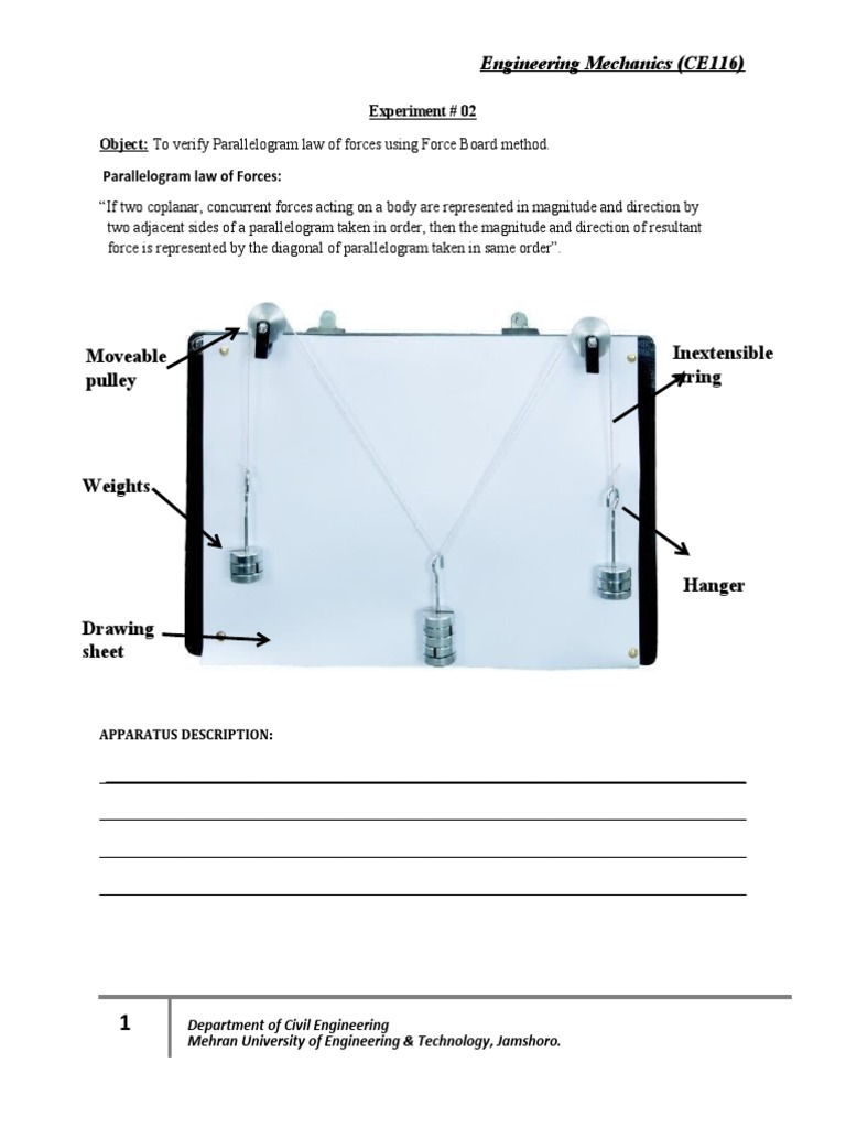 Moveable Pulley Inextensible String: Engineering Mechanics (CE116 ...