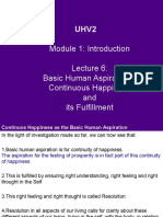 UHV2 M1 L6 - Basic Human Aspiration - Its Fulfilment