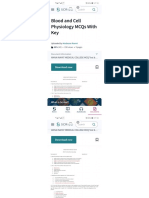Blood and Cell Physio MCQ