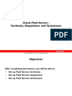 Oracle Field Service - Territories, Dispatchers, and Technicians