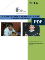 Guía práctica para elaborar plan de tesis y tesis de postgrado
