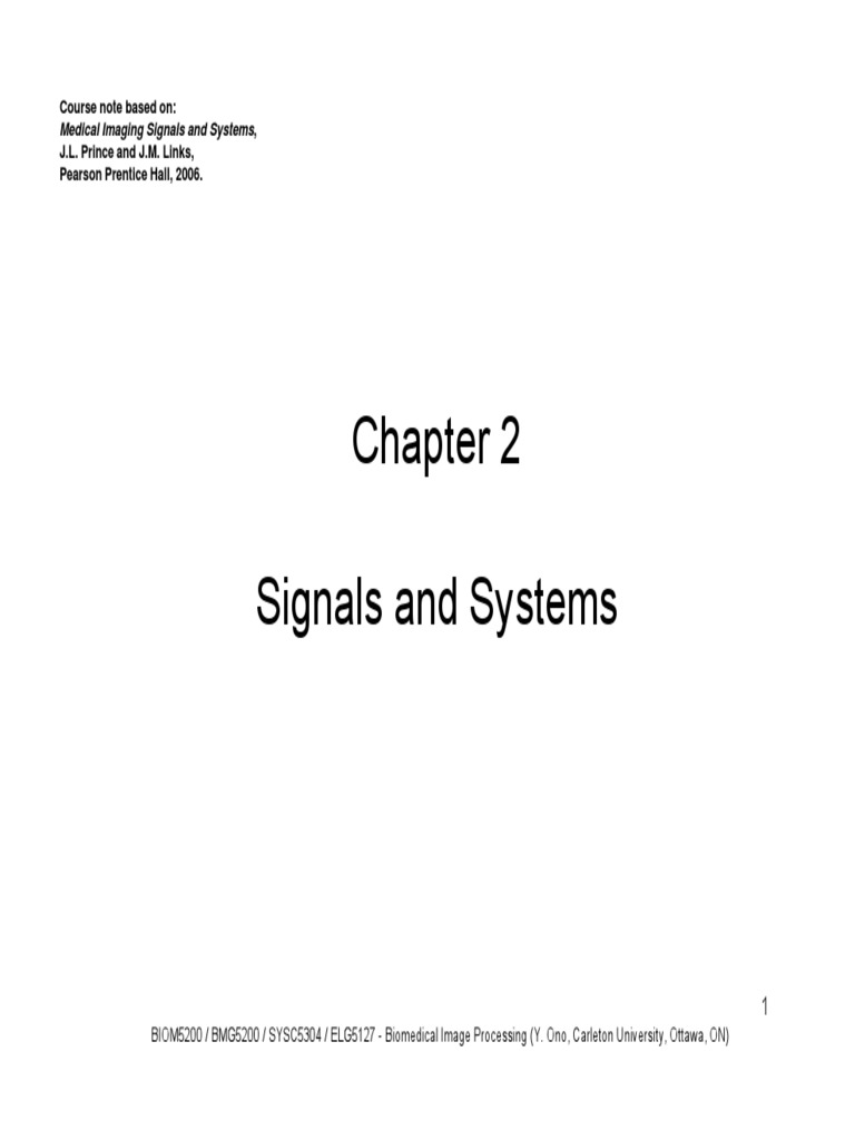 Medical Imaging Signals and Systems | PDF | Sampling (Signal Processing ...