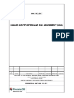 Hazard Identification and Risk Assessment (Hira) : XXX Project