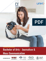 Bachelor of Arts - Journalism & Mass Communication: Accredited by
