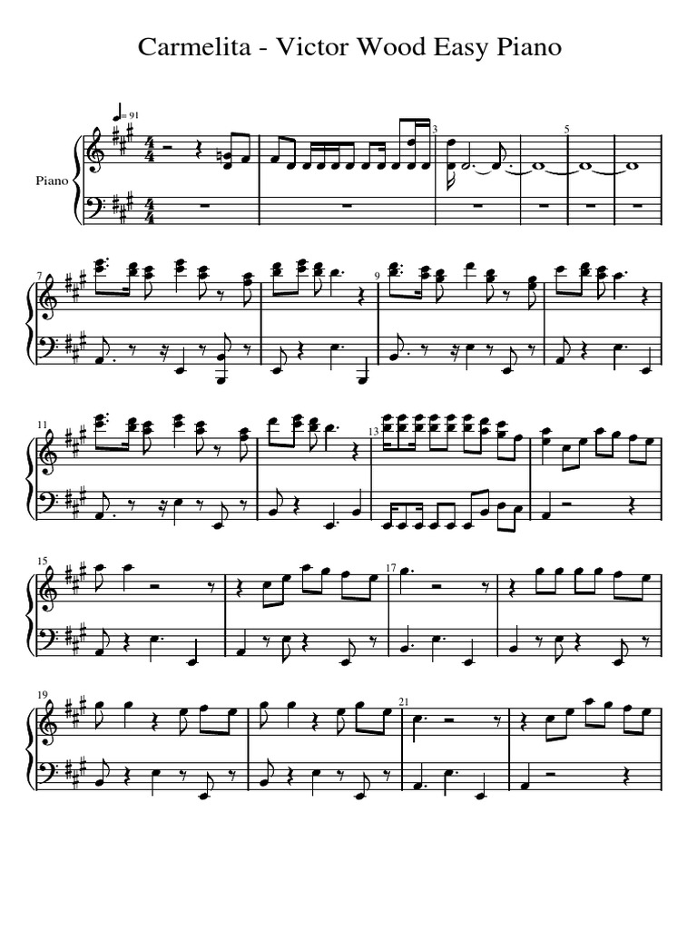 Carmelita Victor Wood Easy Piano PDF