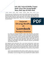 Sejarah Lombok Bodha Bima