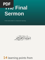 14 Learning Points From Our Prophet's Final Friday Sermon.