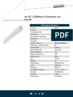 Tubo LED T8 Nano PC 1200mm Conexión Un Lateral 18W 130lm - W