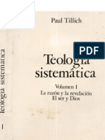 Tillich Paul - Teologia Sistematica (Volumen I)