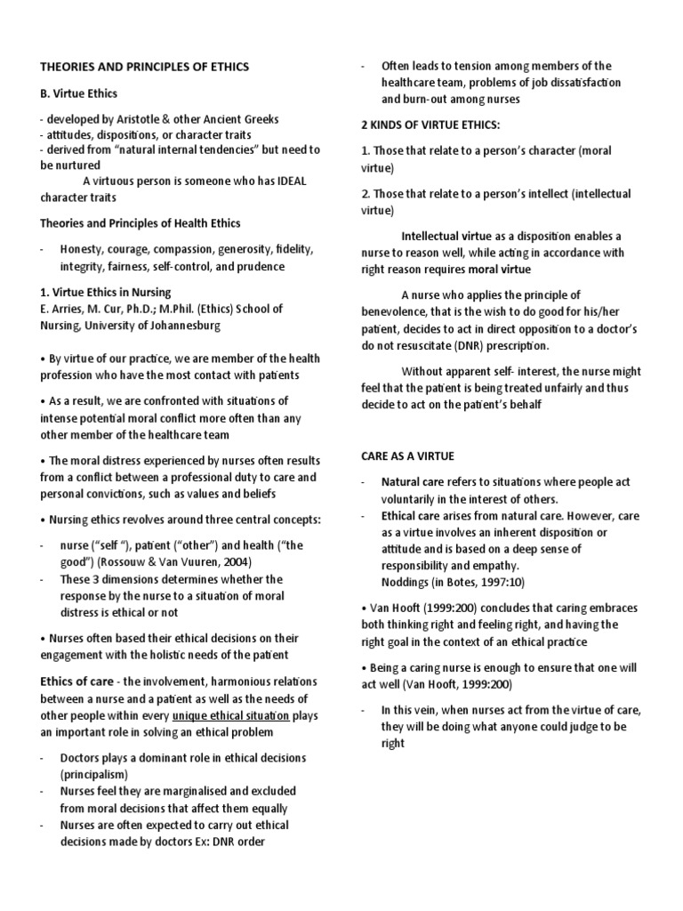 Theories and Principles of Ethics | PDF | Informed Consent | Autonomy