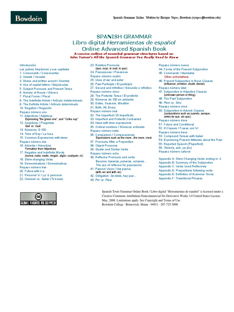 Online Advanced Spanish Book | PDF | Lingüística