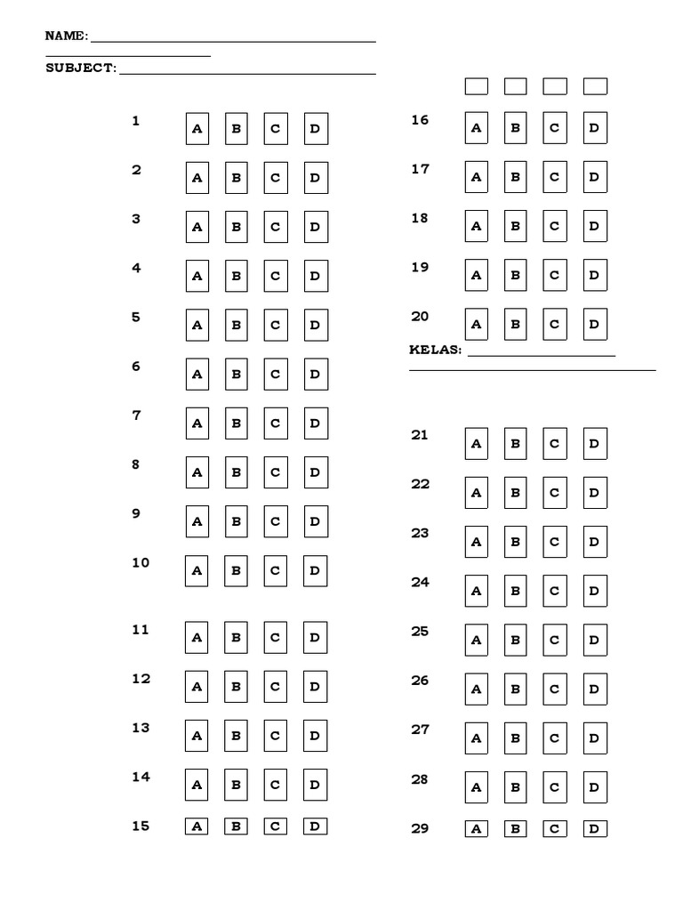 Borang Omr Spm Pdf