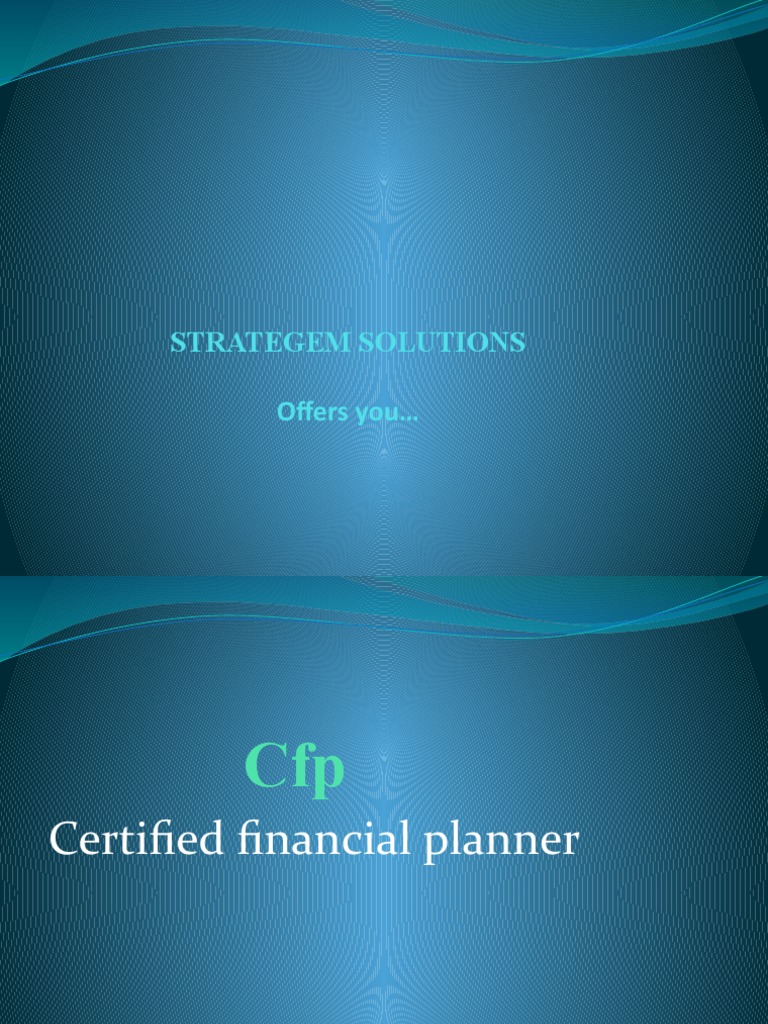 CFP Certification Course Overview | PDF | Economies