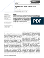 Centennial Scale Warming Over Japan: Are The Rural Stations Really Rural?