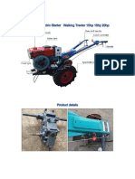 Details For Walking Tractor 15hp