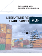 Literature Review: Trade Barriers