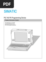 PG 740 PII Programming Device: Product Information Bulletin