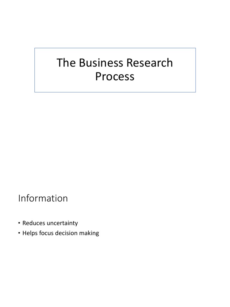 Chapter 04-The Business Research Process | PDF | Causality | Sampling ...