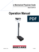 Operation Manual: Rice Lake Mechanical Physician Scal