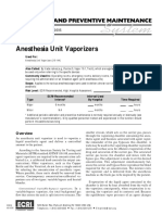 Anesthesia Unit Vaporizers: Procedure/Checklist 436-0595