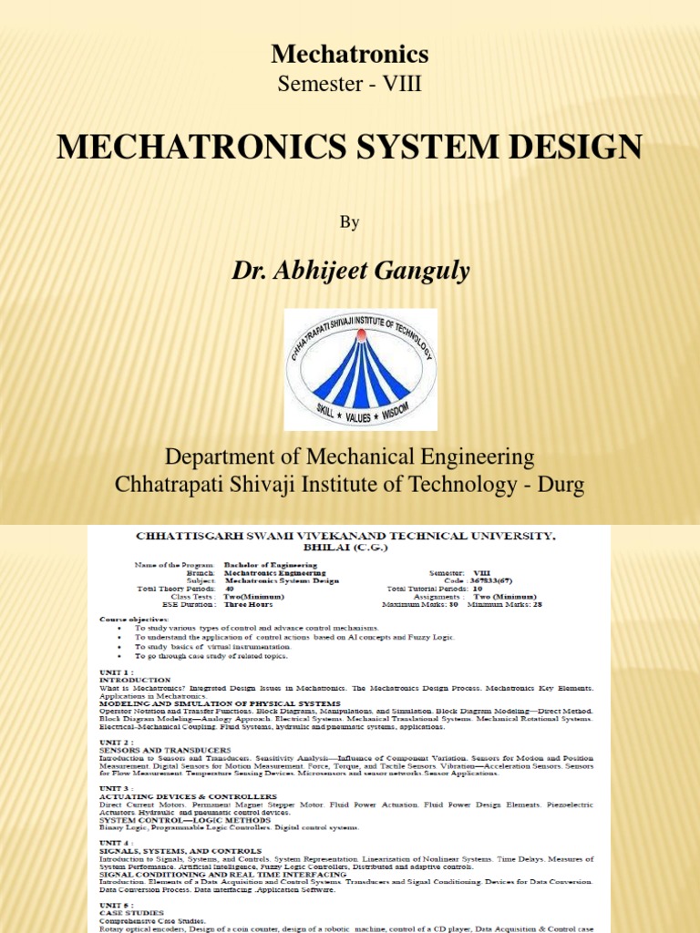 Mechatronics System Design Overview | PDF | Piezoelectricity | Capacitor