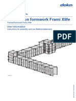 Foundation Formwork Frami Xlife: User Information