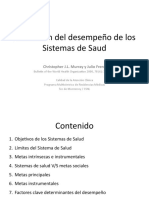 Evaluación del desempeño de los Sistemas de Saud