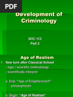 Development of Criminology