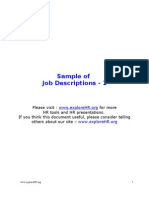 Sample of Job Descriptions - A