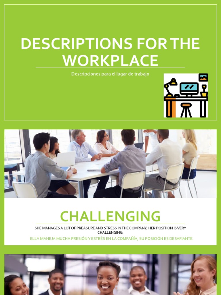 Descriptions For The Workplace | PDF