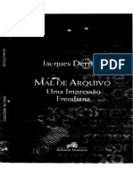 Mal de Arquivo - DeRRIDA Em PDF