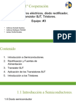 1º Cooperación: 1° Dispositivos Eléctricos, Diodo Rectificador, Transistor BJT, Tiristores. Equipo: #3