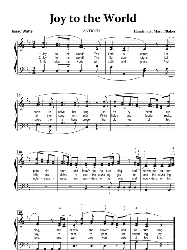 Joy to the World Easy piano | Joie au monde | Musique de Noël
