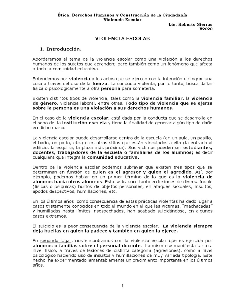 Frases contra la violencia escolar | PDF | Violencia | Acoso cibernético