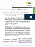 Improving Seed Oil and Protein Content in Brassica