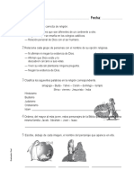 Religión: evaluación final sobre conceptos básicos