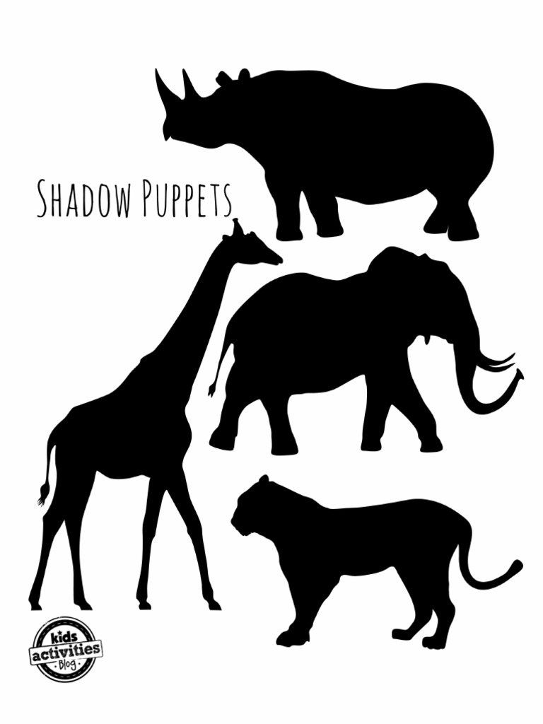 Printable Animal Shadow Puppets | PDF
