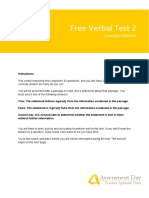 Verbal Reasoning Test2 Solutions