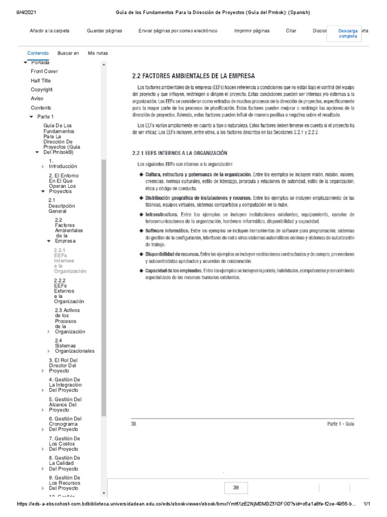 Guía de Los Fundamentos para La Dirección de Proyectos (Guía Del Pmbok ...