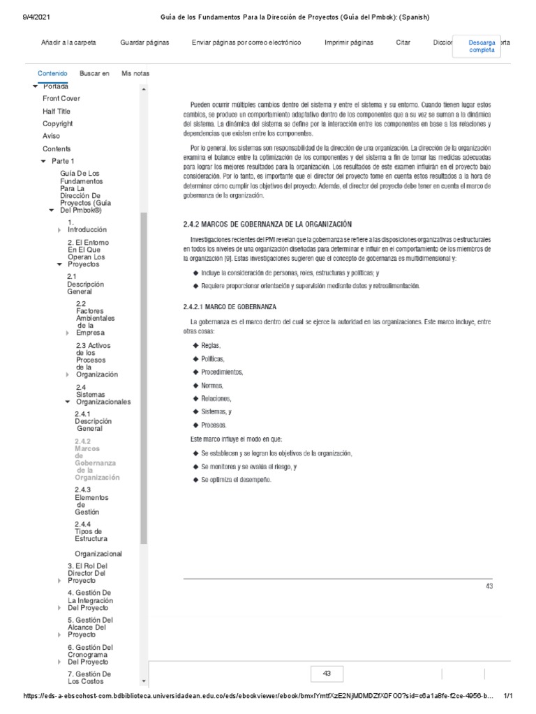 Guía de Los Fundamentos para La Dirección de Proyectos (Guía Del Pmbok ...