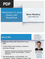 Introduction To Using Jquery With SharePoint