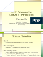 Basic Programming Lecture 1: Introduction: Phan Van Ca