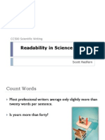 Readability in Science Writing