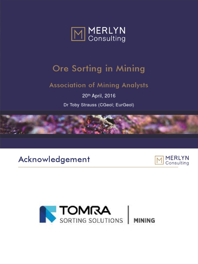 Ore Sorting In Mining Pdf Infrared Light