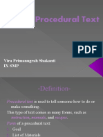 Procedural Text: Vira Primanugrah Shakanti Ix SMP